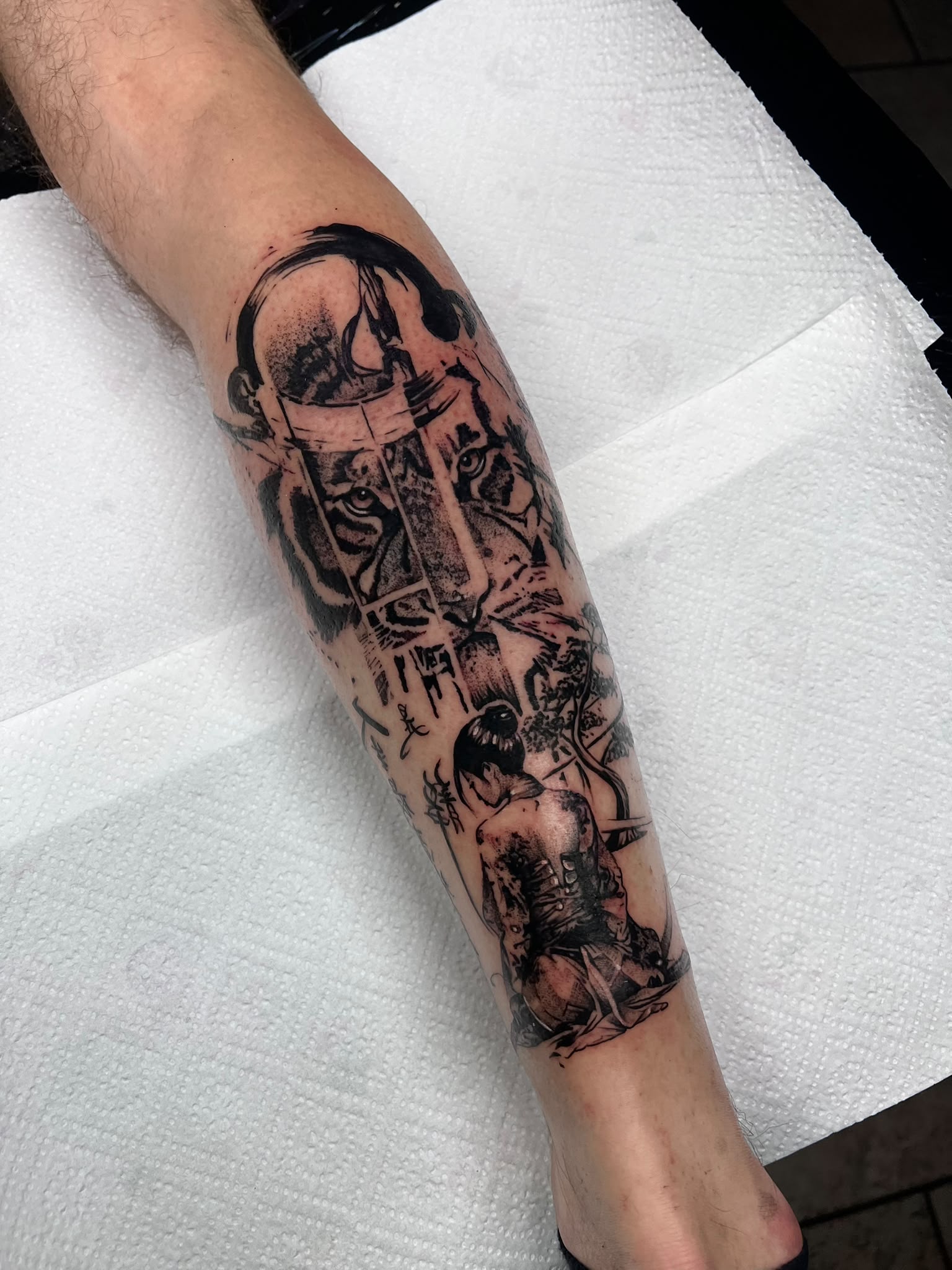 Samurai in Tusche — Tattoo von Ciprian Grapa