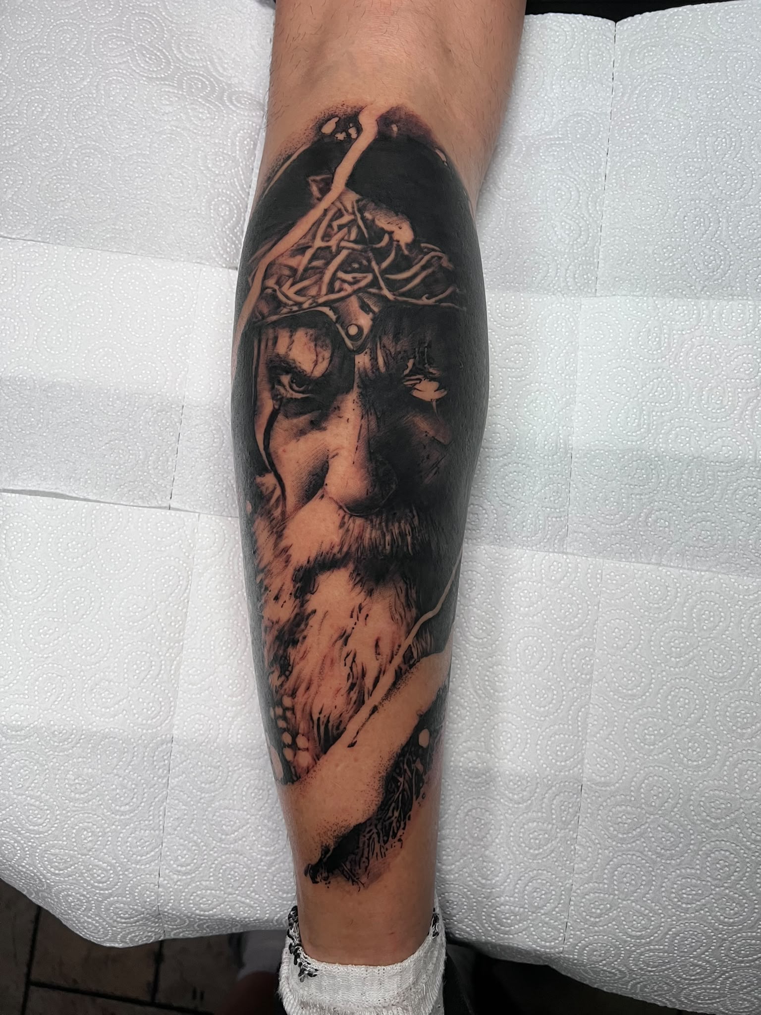 Eule & Ornament — Tattoo von Ciprian Grapa